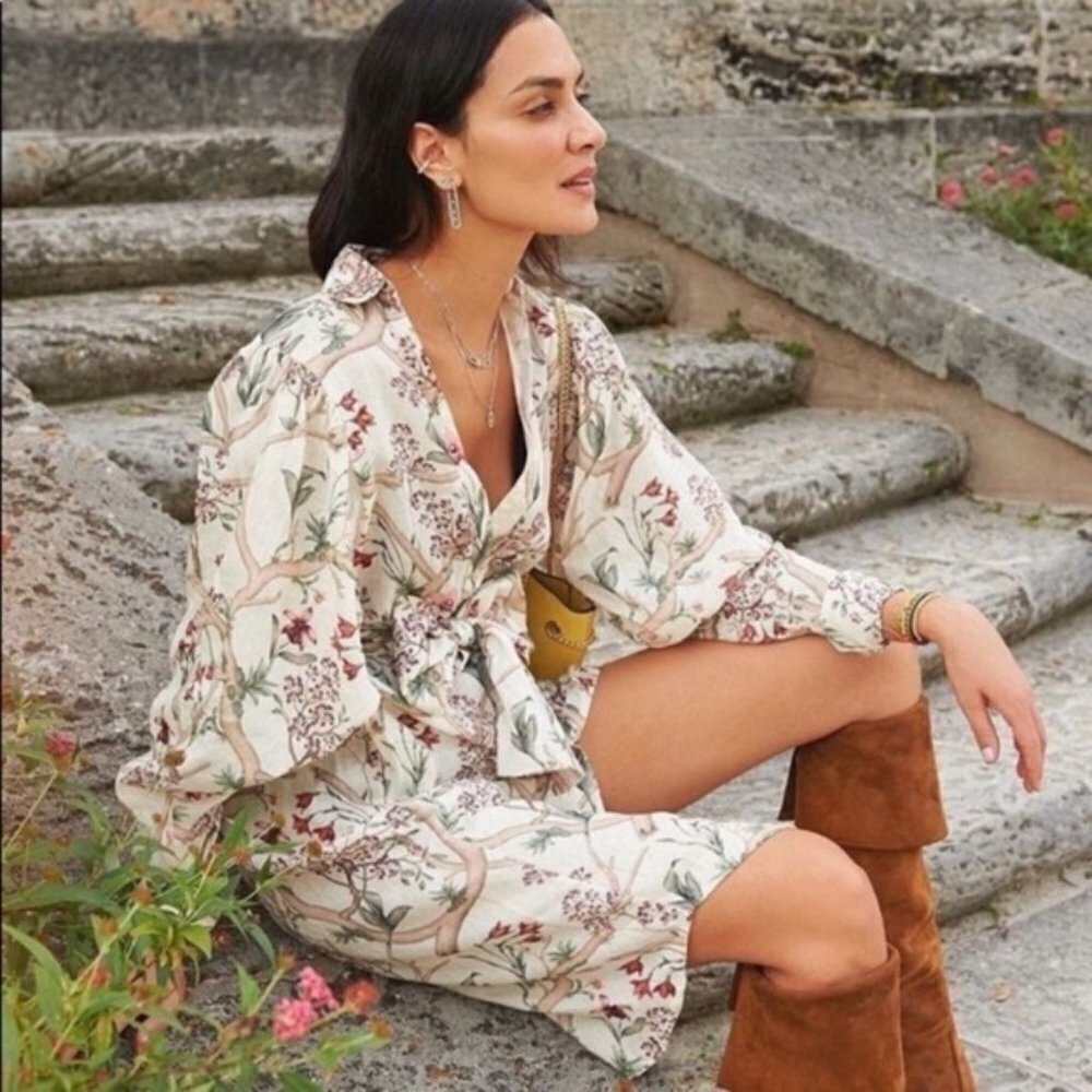 JOHANNA ORTIZ x‎ H&M  Linen Shirt Dress